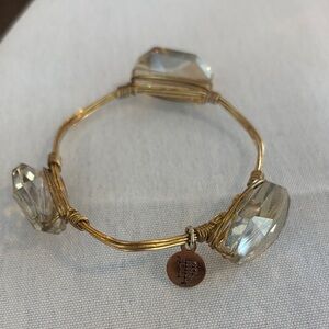 Elegant Gold and Crystal Bracelet wired 
Bourbon and Bow ties